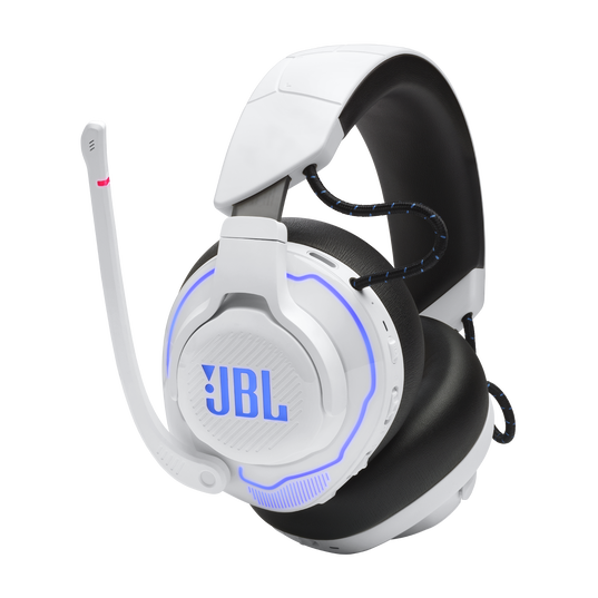 JBL Quantum 910P Console Wireless - White - Wireless over-ear console gaming headset with head tracking-enhanced, Active Noise Cancelling and Bluetooth - Detailshot 6